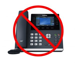 no hardware is needed for a work from home phone system